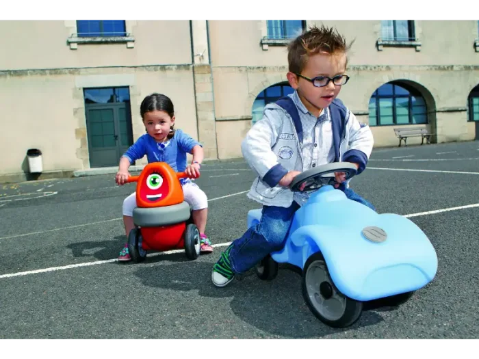 Otto Mobile blue plastic ride-on toy for toddlers promoting movement confidence, balance, and gross motor skills.