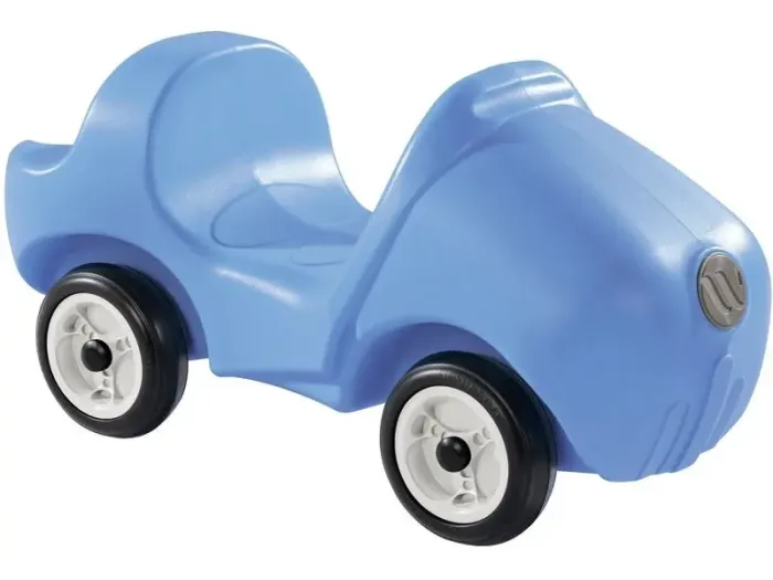 Presto Rider blue toddler ride-on promoting balance, coordination, and movement confidence through active indoor play.