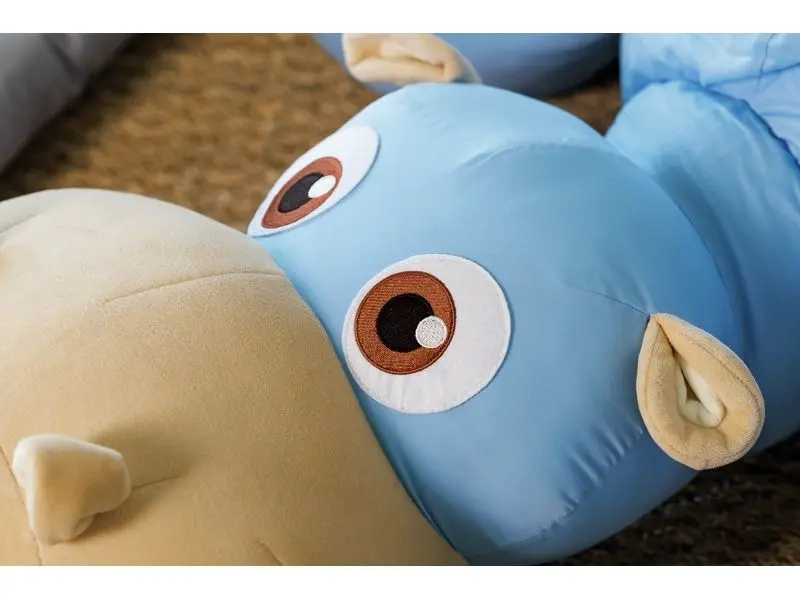 large hippo-shaped floor cushion providing soft, supportive seating for relaxation and sensory play