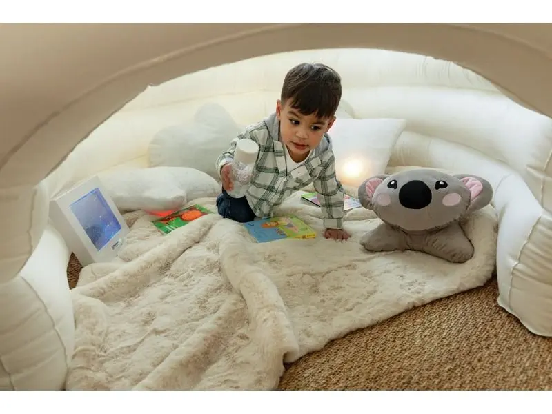 enclosed inflatable structure designed to reduce sensory overload and support emotional regulation