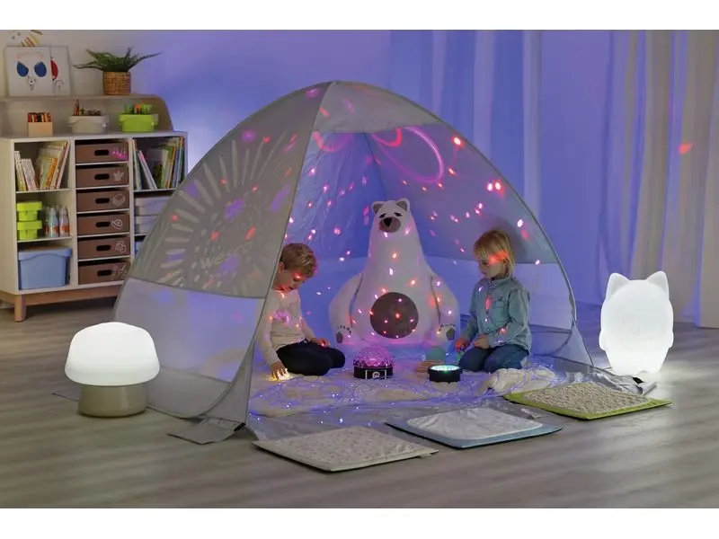 lightweight sensory tent creating a calm enclosed space that supports focus and self-regulation