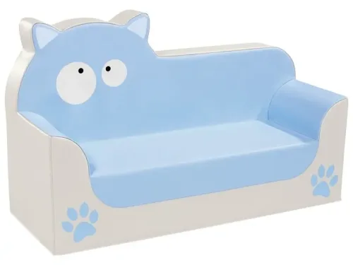 soft cat-inspired sofa bringing friendly character and comfort to reading corners, classrooms, and sensory rooms