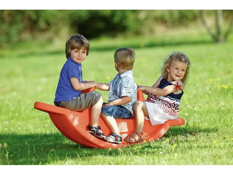 Three Seat Rocker triple-seat foam rocker encouraging group movement, rhythm, and coordination in early-learning play.