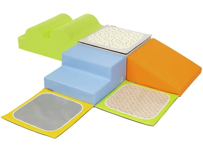 soft foam play kit encouraging sensory discovery, crawling, and early motor skill development in a safe cushioned space