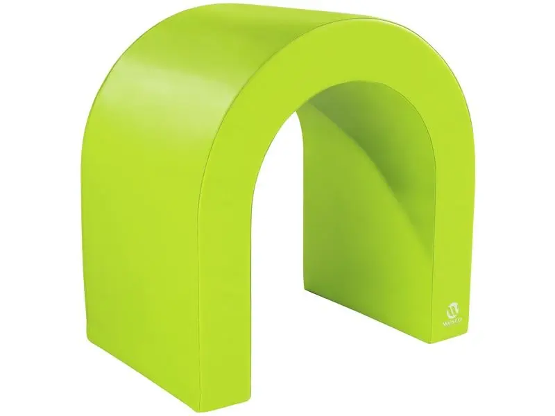 bright green foam arch promoting balance, body awareness, and adventure through playful climbing and crawling