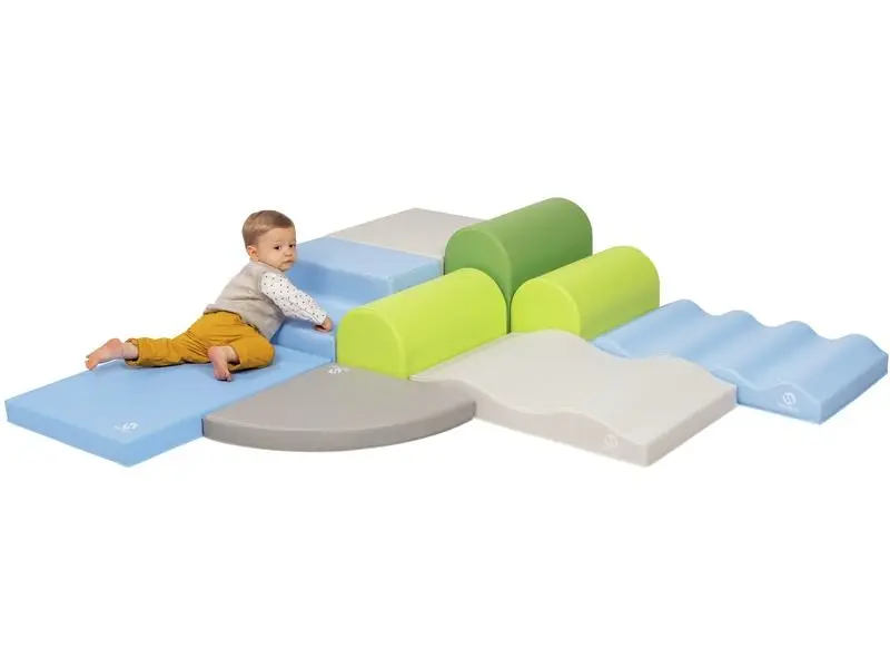 nature-themed soft foam play corner encouraging safe motor development and creative movement