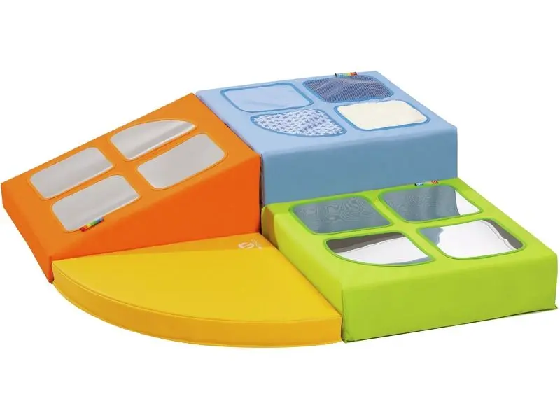 soft foam discovery play kit combining varied shapes and levels to encourage crawling, balance, and hands-on exploration in toddler learning spaces