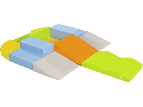 soft foam raised platform designed for early balance practice, stepping, and safe movement exploration in toddler play areas