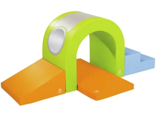 soft foam crawling kit with integrated mirrors promoting sensory discovery, body awareness, and gentle gross motor play