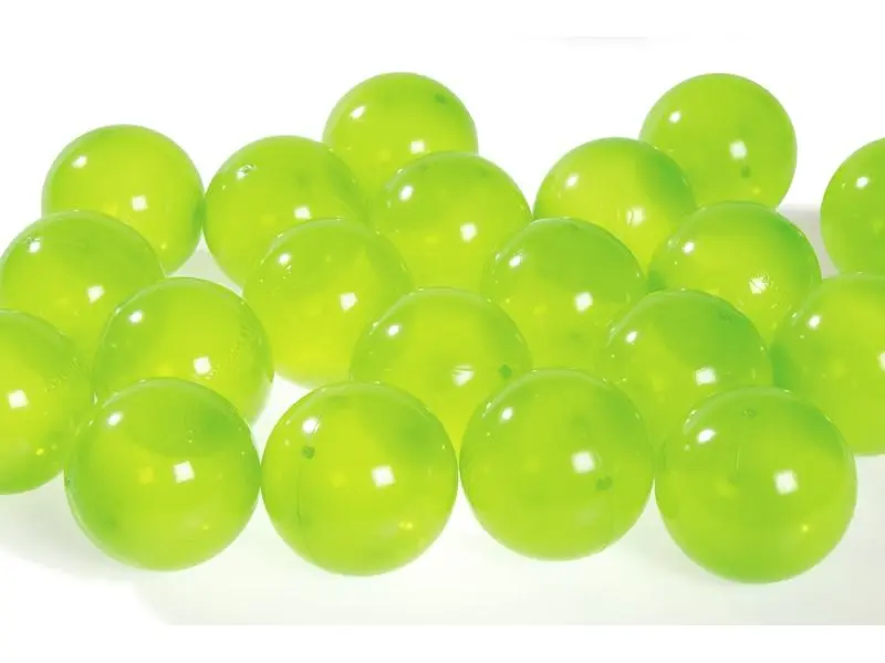 Transparent Ball Pool Balls for sensory play and light reflection in toddler ball pits and early-learning spaces.