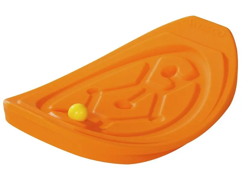 Wavy Balance Board orange polyethylene balance trainer for toddlers developing coordination, core strength, and stability through movement play.