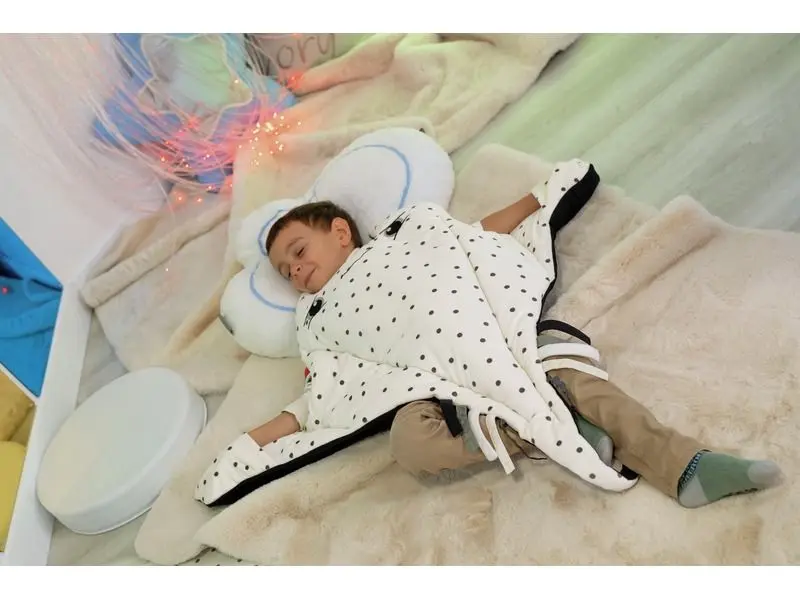 smooth weighted design combining soft texture and gentle weight for quiet regulation