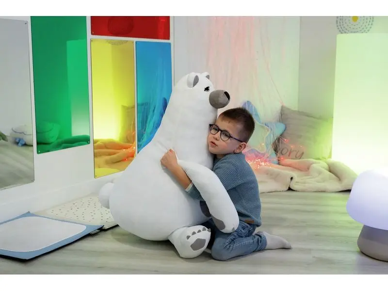 sensory-friendly bear with even weight distribution supporting proprioceptive feedback and balance