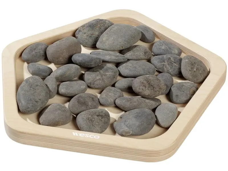 sensory-friendly wooden tiles used to promote tactile awareness and spatial reasoning